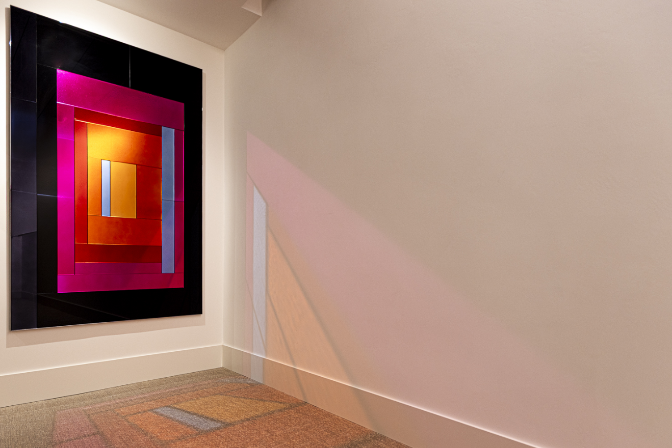 Valenium office with a colored piece